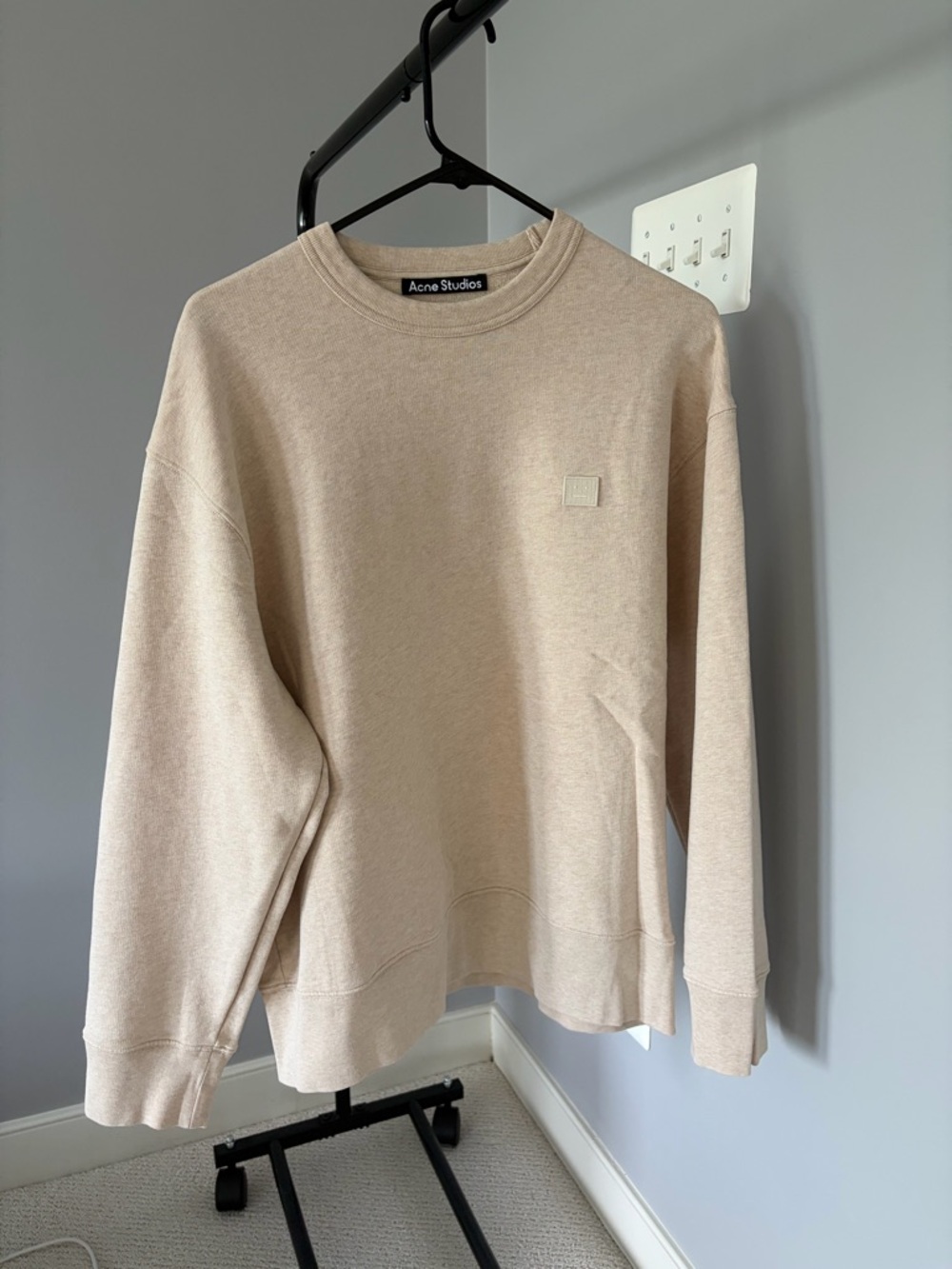 Acne Studios Men’s Beige Crewneck Sweatshirt Size S